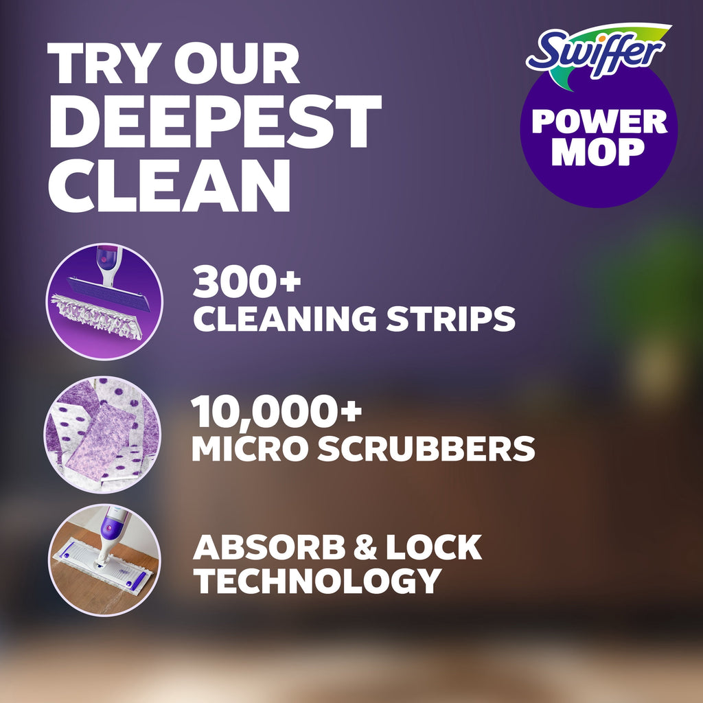 Swiffer Power Mop - Floor Cleaner, Tile, Vinyl, Laminate, Wood, Floor Cleaner, Cleaning Set