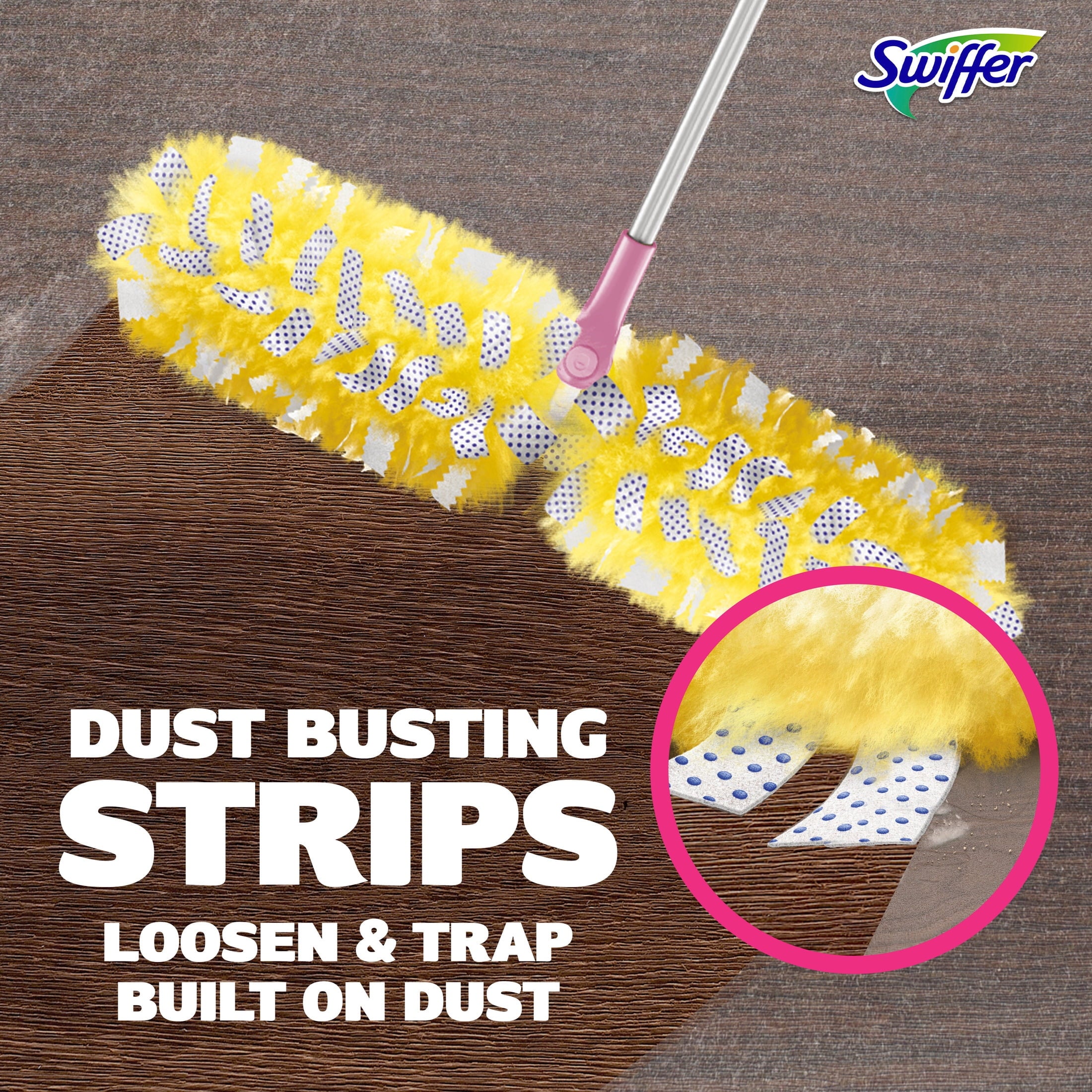 Swiffer Pink Limited Edition Duster Kit with 6 ft Super Extendable Handle - Heavy Duty Starter Kit with 8 Refills, Pink Lemonade Scent