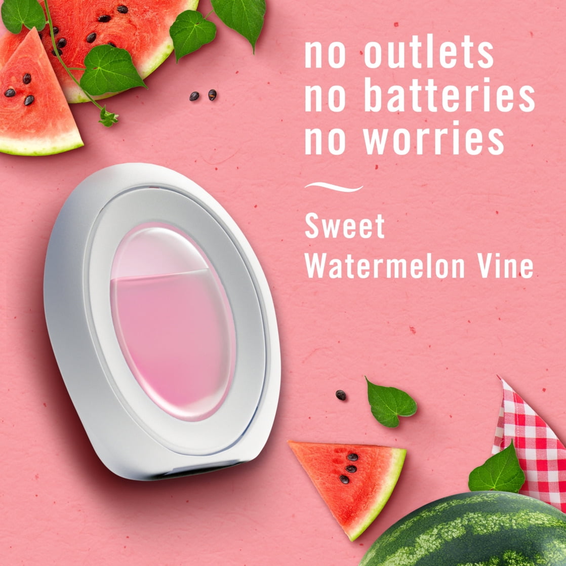 Febreze Bathroom Air Freshener - Small Spaces Odor-Fighting, Watermelon, 2 Count