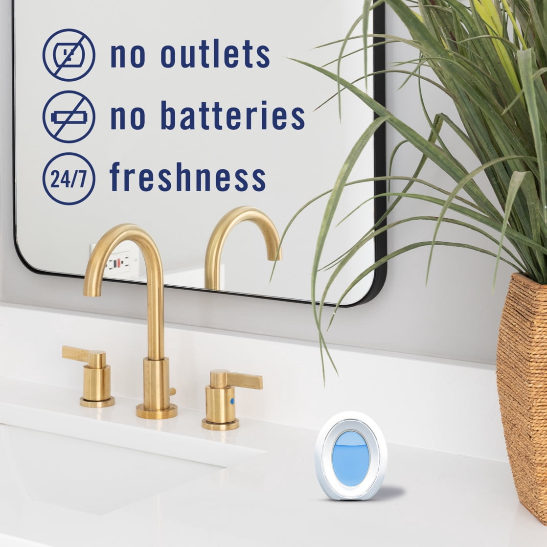Febreze BATH Air Freshener - Odor-Fighting, Refresh & Energize Scent, 2 Count