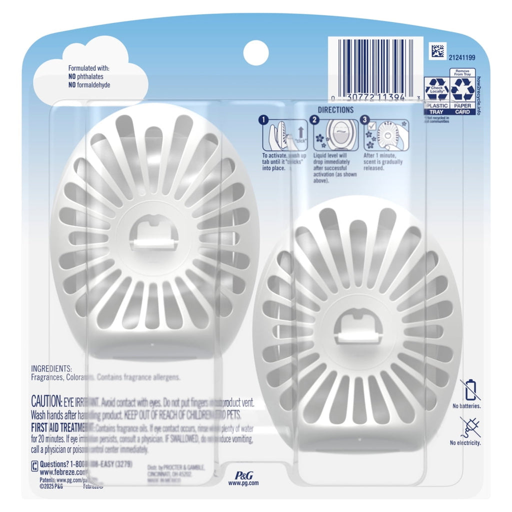 Febreze Bathroom Air Freshener - Small Spaces Odor-Fighting, Watermelon, 2 Count