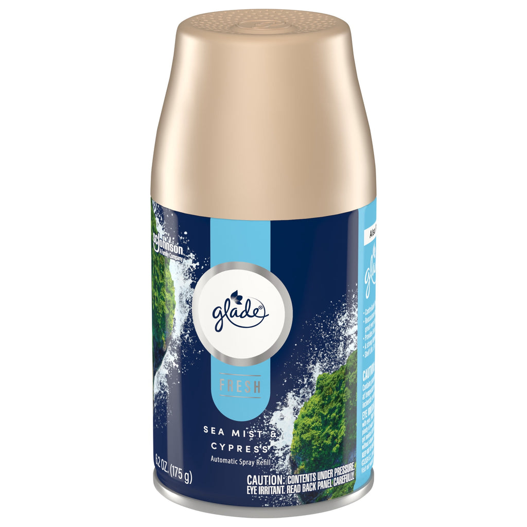 Glade Automatic Spray Air Freshener Refills - Sea Mist & Cypress, 6.2 oz, Fresh Collection