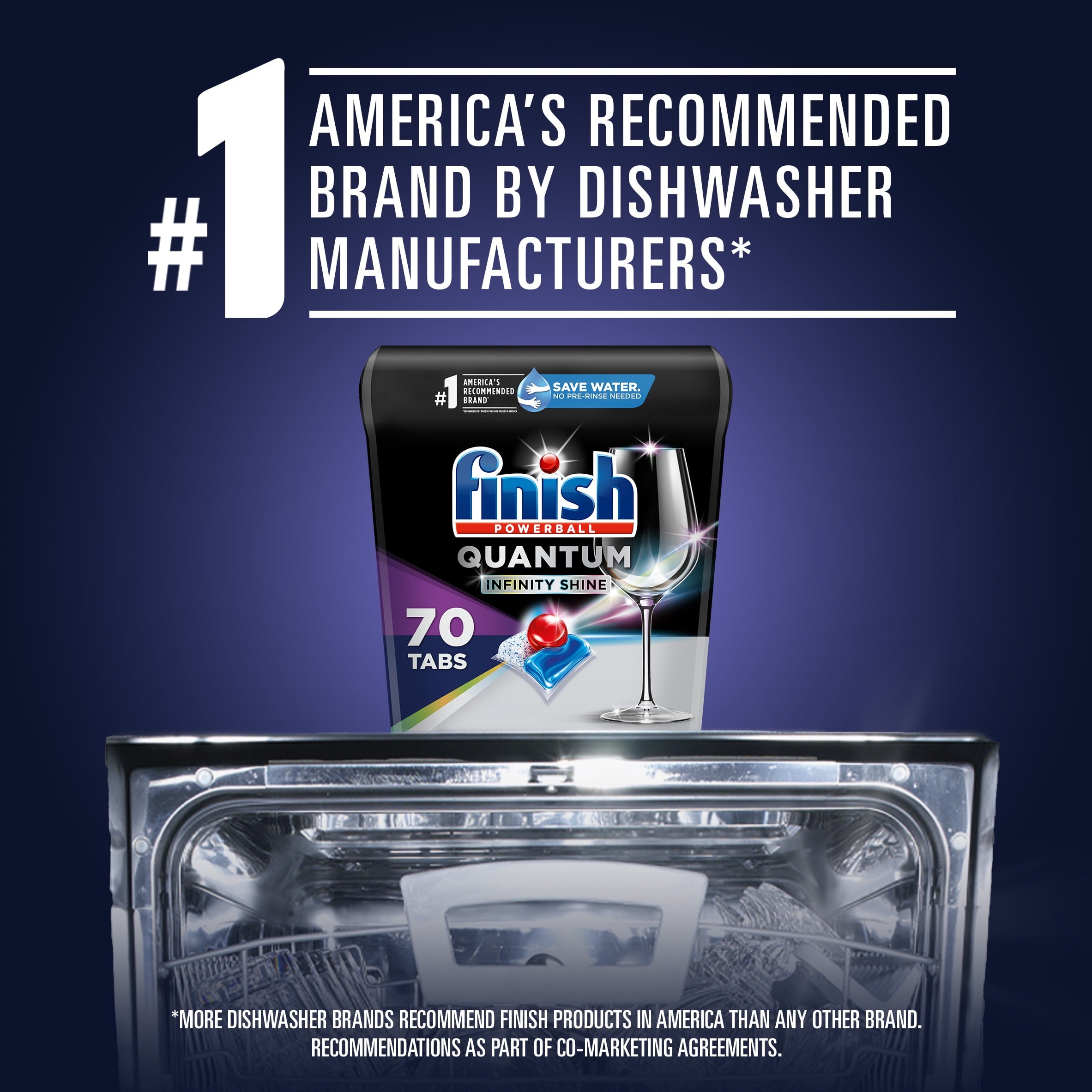 Finish Quantum Infinity Shine 70 Count - Dishwasher Detergent Tabs