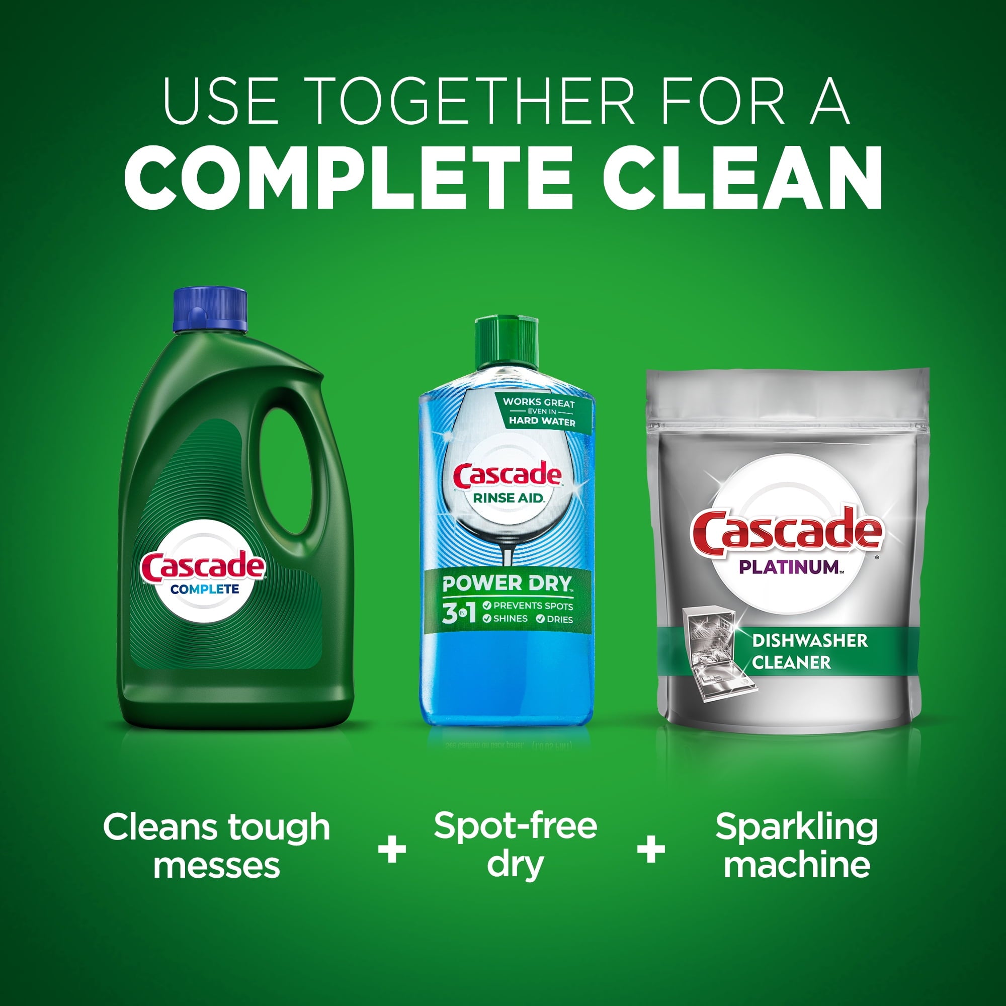 Cascade Complete Gel Dishwasher Detergent - Fresh Scent, 60 oz
