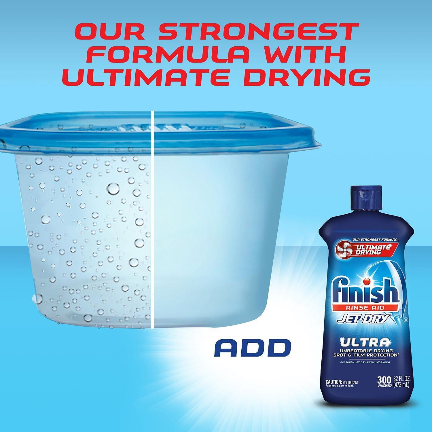 Finish Jet-Dry Ultra Rinse Aid Dishwasher Rinse Agent & Drying Agent (32 Ounce)