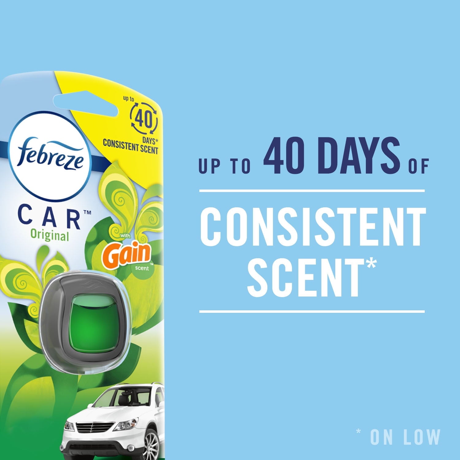 Febreze Car Air Freshener Vent Clip Cozy Campfire Scent - .06 oz, 2 Count