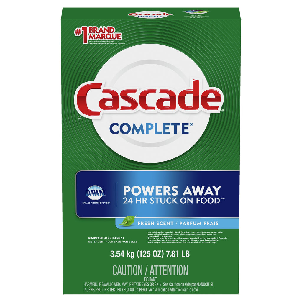 Cascade Complete Powder Dishwasher Detergent - Fresh Scent, 125 Oz