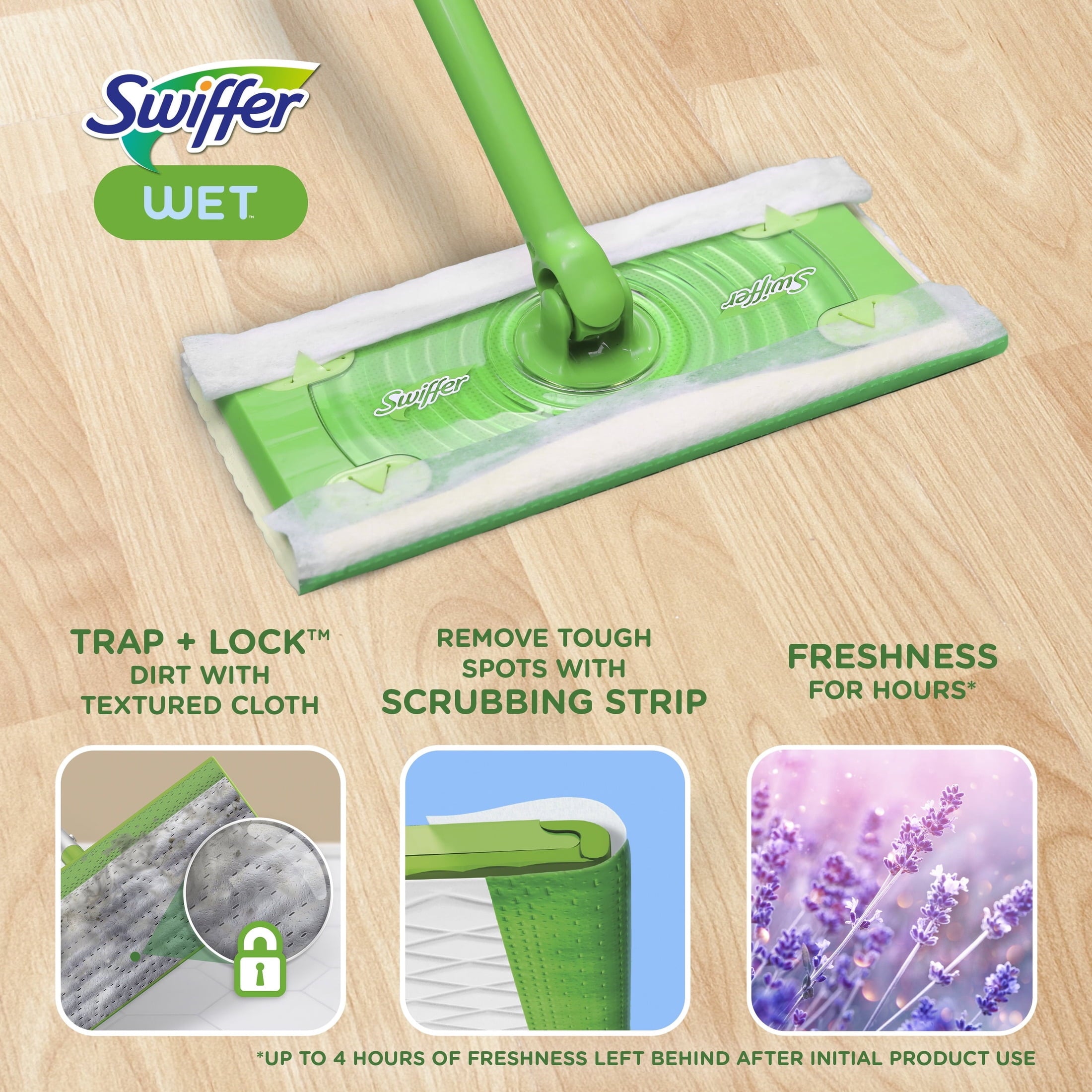Swiffer Mop & Go Wet Refills - Lavender, 2x19 Count