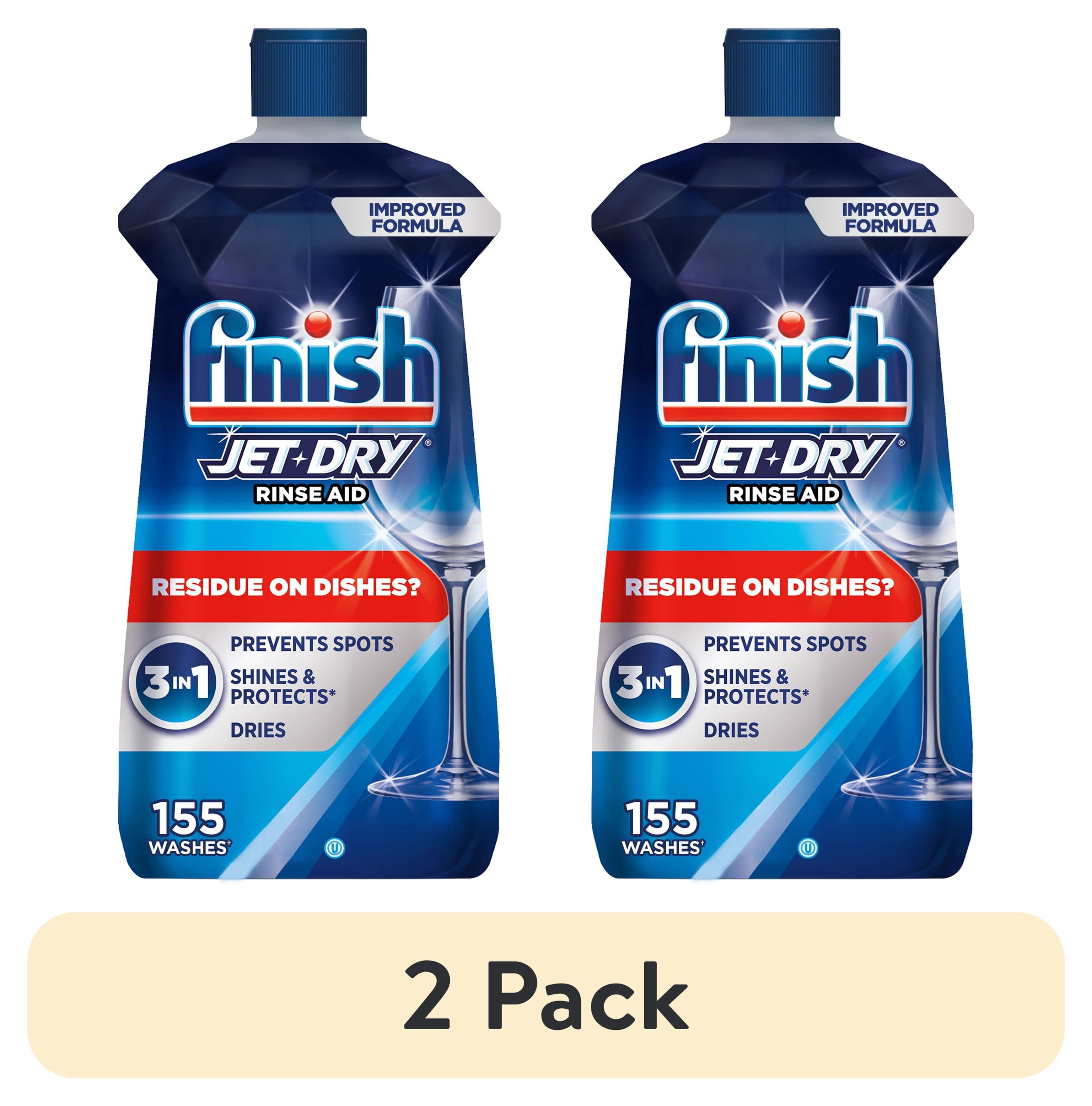 Finish Jet-Dry Rinse Aid - Dishwasher Rinse Agent and Drying Agent, 16 oz - 2-Pack