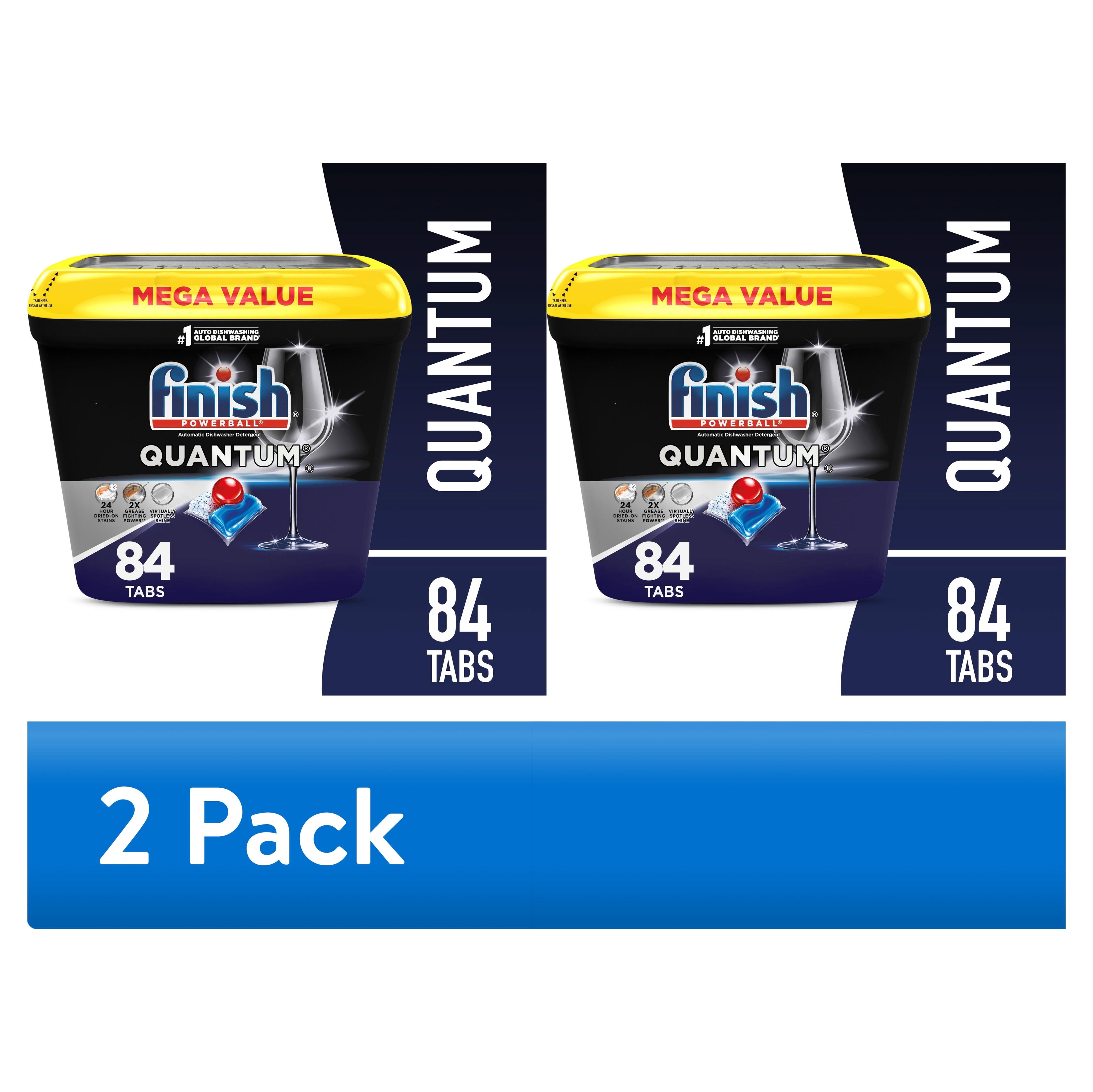 Finish Quantum Dishwasher Pods - No Pre-Rinse Dishwasher Detergent Soap Soap, Advanced Clean, 84 Count - 2-Pack