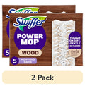 Swiffer Power Mop Wood Pad Refills - Unscented, 5 Count - 2-Pack