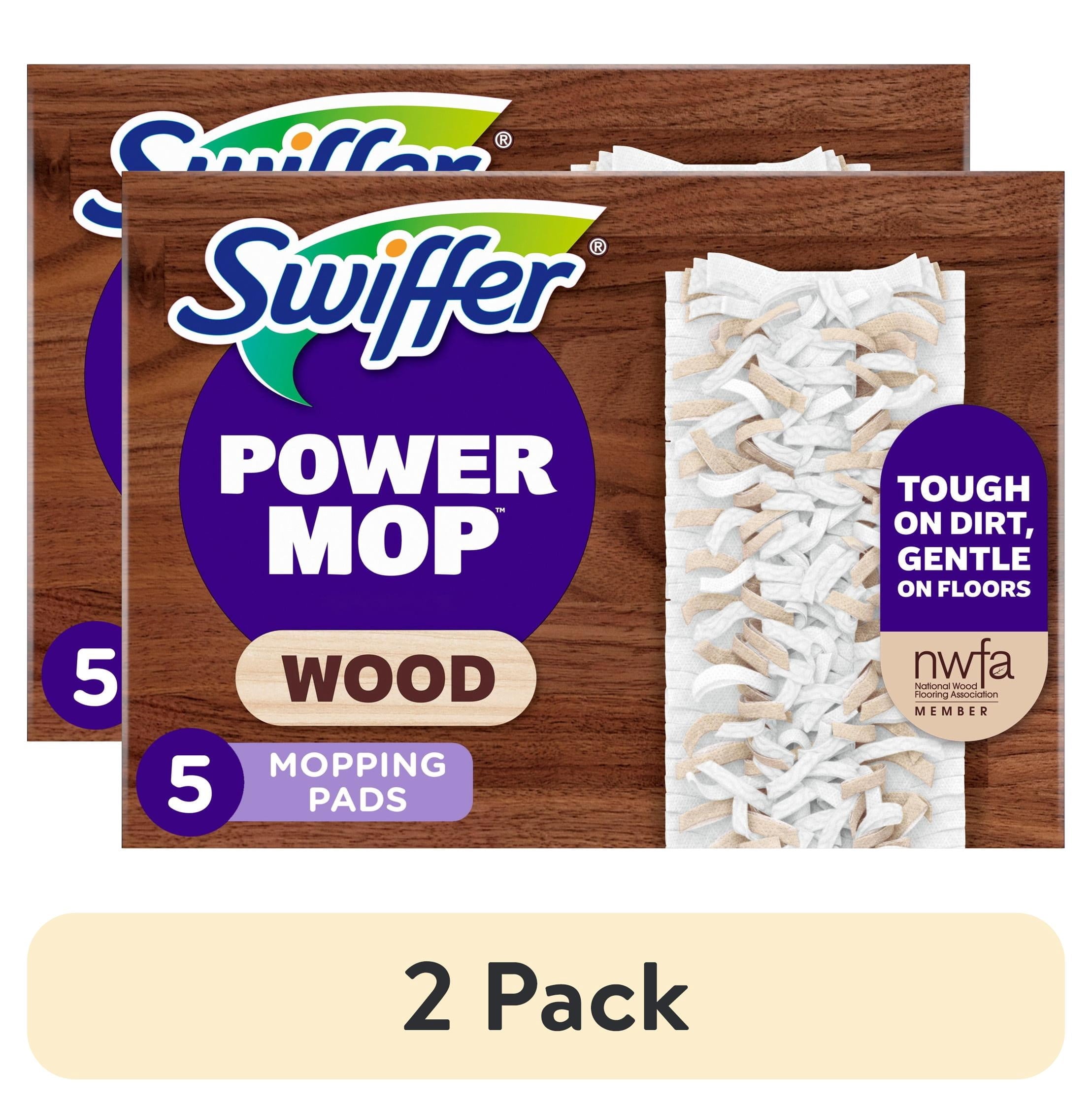 Swiffer Power Mop Wood Pad Refills - Unscented, 5 Count - 2-Pack