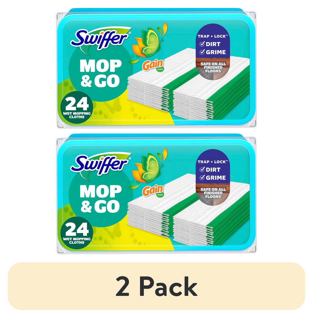 Swiffer Mop & Go Wet Refills - Gain, 24 Count - 2-Pack