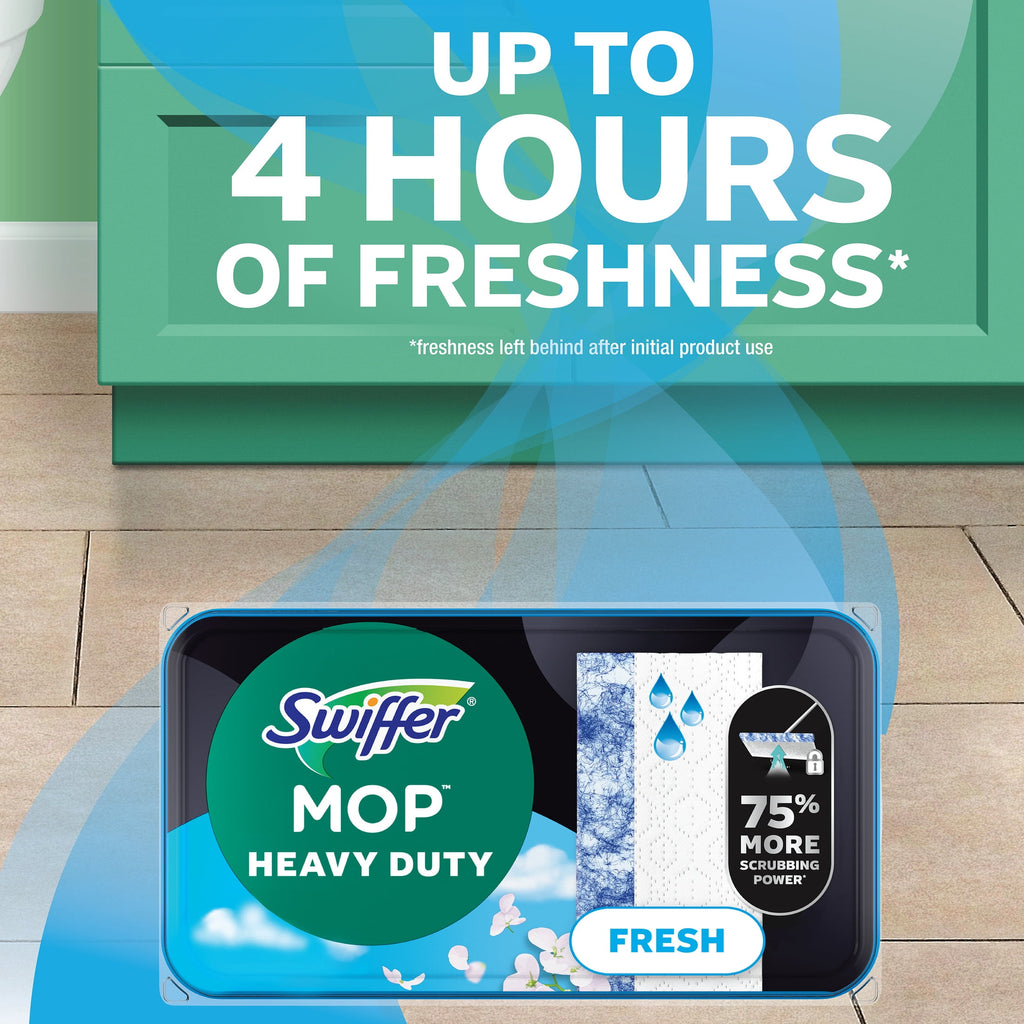 Swiffer Sweep and Mop Deluxe - 2-in-1 Floor Mopping and Sweeping Kit, 1 Device, 5 Sweep Refills, 6 Mop Refills