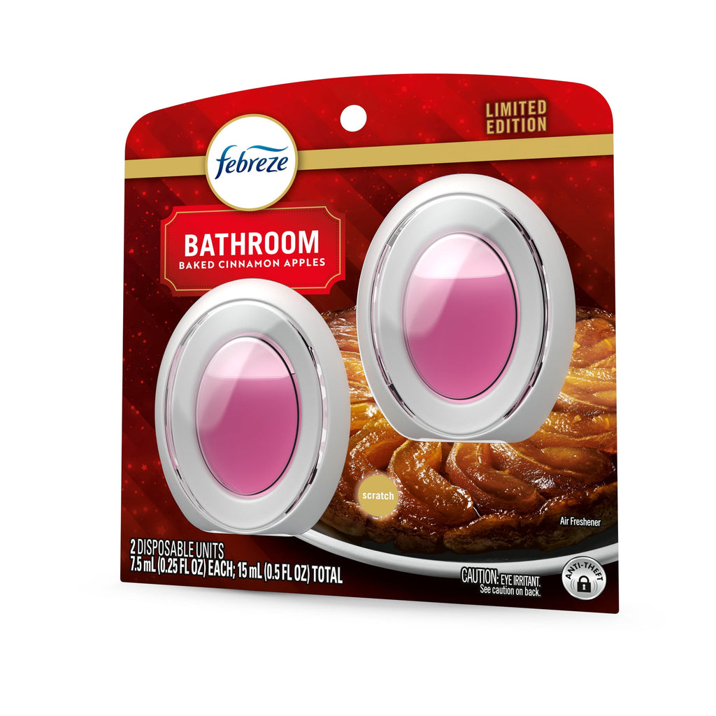 Febreze Bathroom Air Freshener - Odor-Fighting, Pumpkin Roll Scent, 2 Count