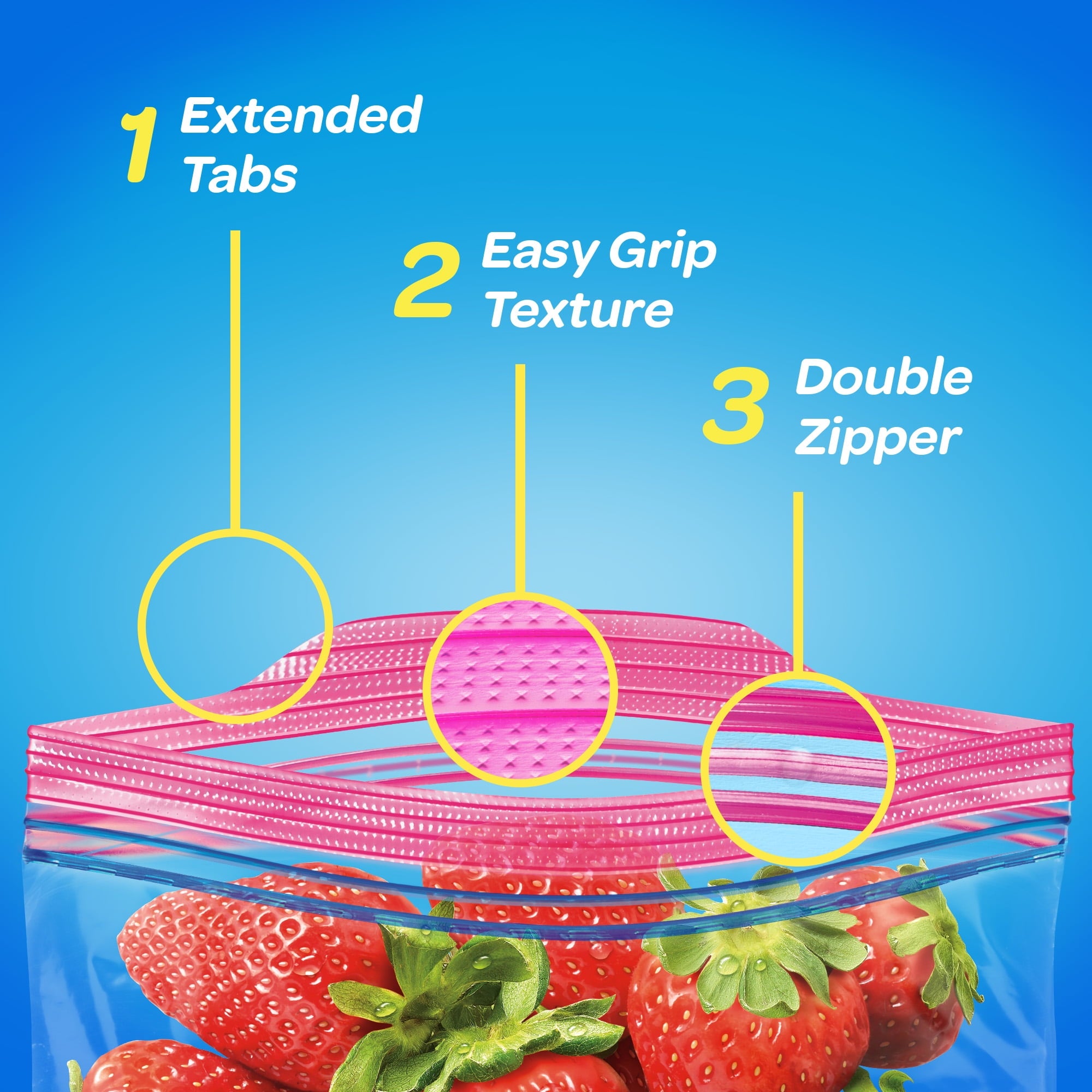 Ziploc Grip N Seal Storage Quart Bags - 100 count