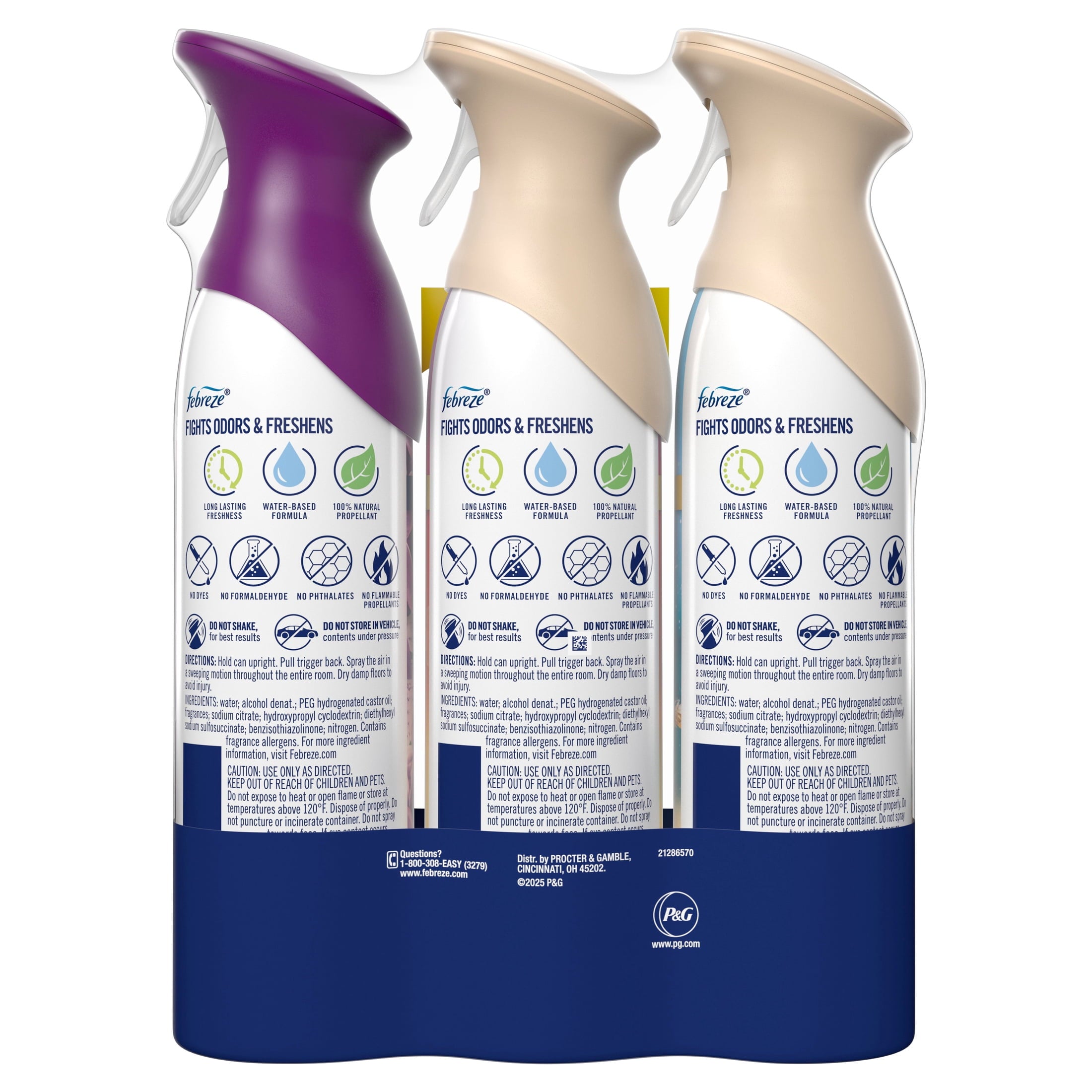 Febreze Air - Lilac, Warm Ocean Breeze, Summer Golden Hour, 8.1oz, 3 Count