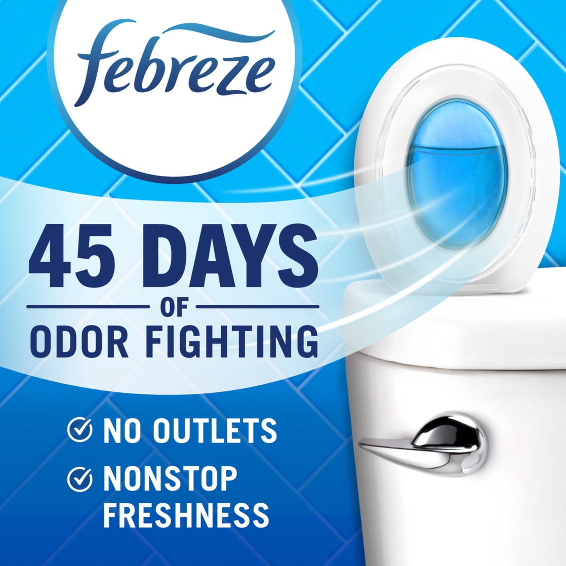 Febreze BATH Air Freshener - Odor-Fighting, Refresh & Energize Scent, 2 Count