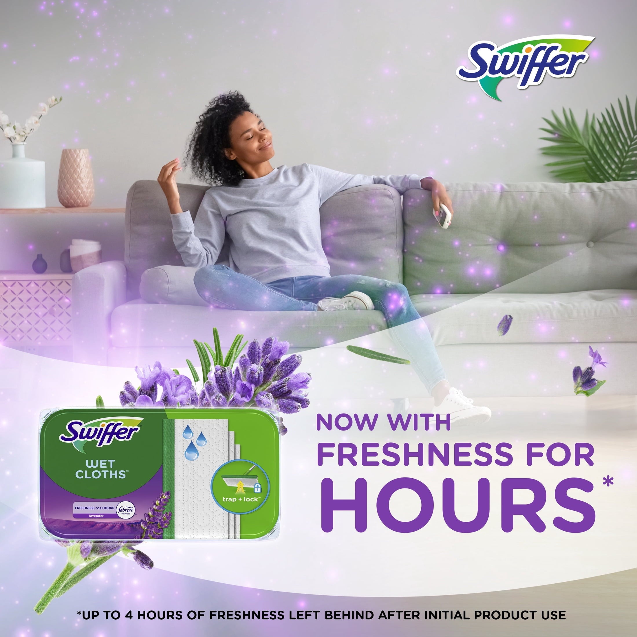 Swiffer Mop & Go Wet Refills - Lavender, 2x19 Count