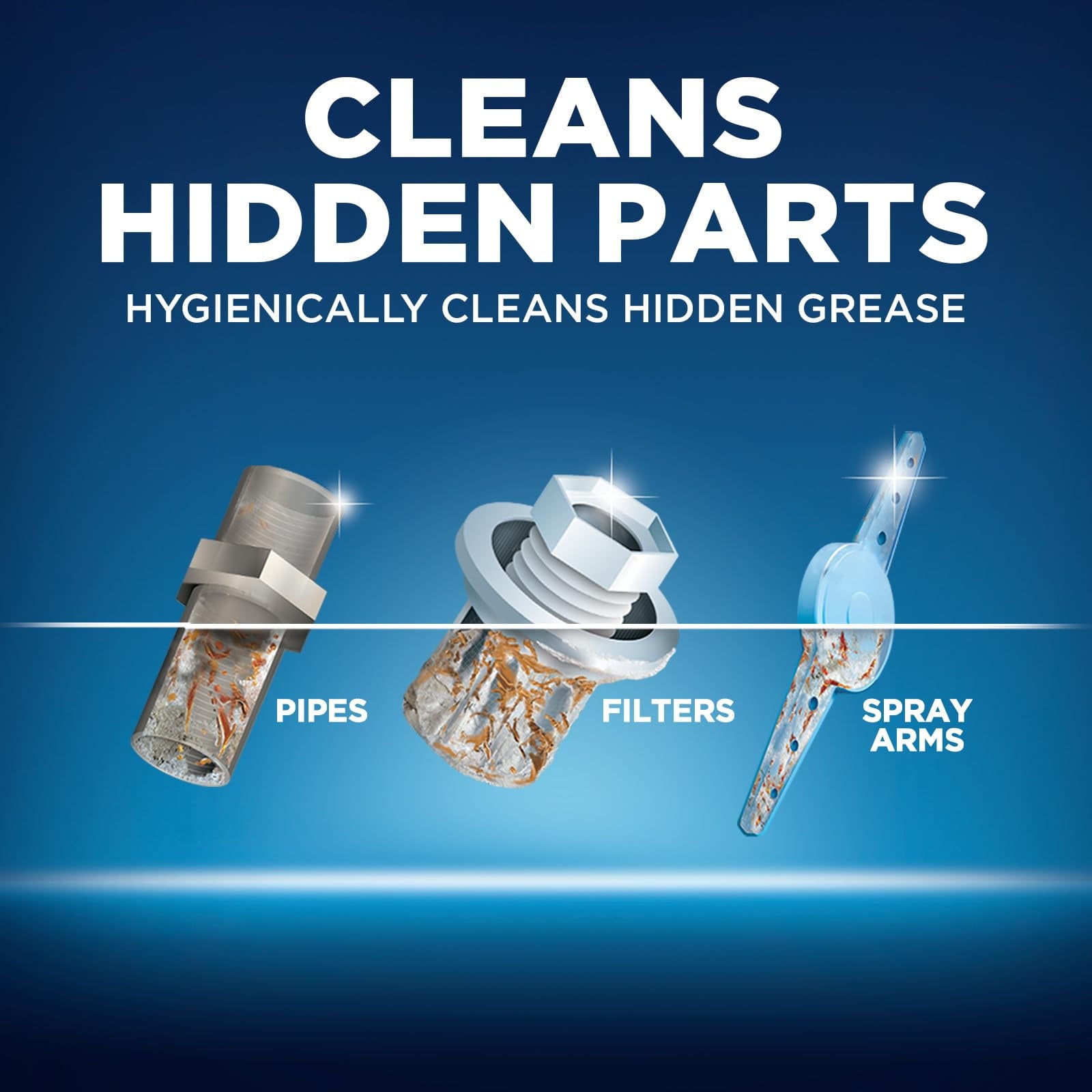 Finish In-Wash Dishwasher Cleaner: Clean Hidden Grease and Grime - 3 Count (Packaging May Vary) C67