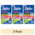 Ziploc Brand Slider Quart Food Storage Bags - School Supplies, with Power Shield Technology, Zipper, 50 Count - 3-Pack