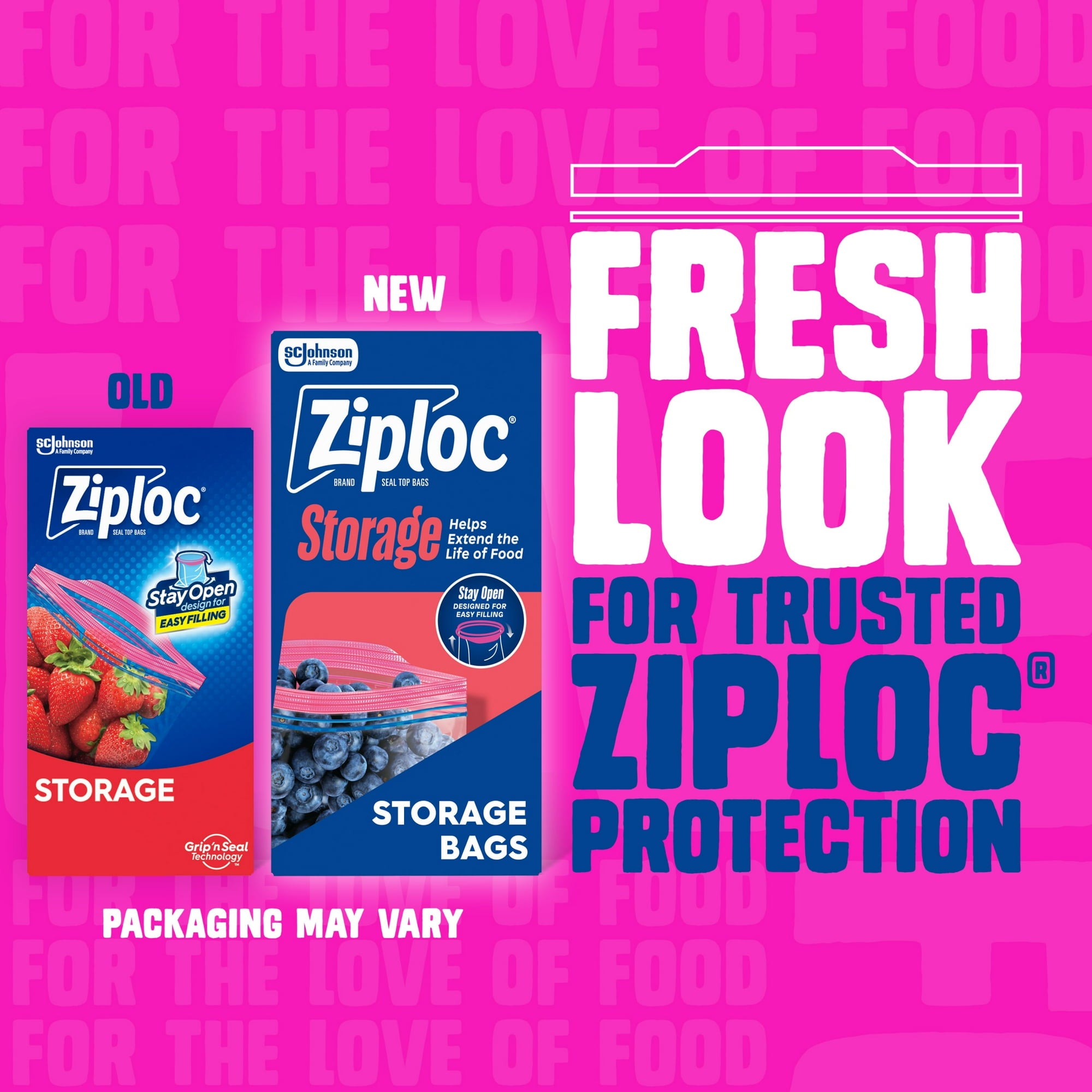 Ziploc Brand Storage Bags - School Supplies, with Grip 'n Seal Technology, Gallon, 40 Count
