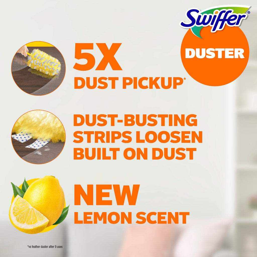 Swiffer Dusters Heavy Duty Duster Refills - Lemon Scent, 11 Count