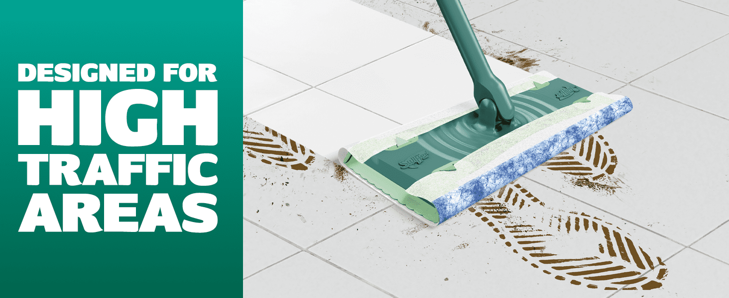 Swiffer Heavy Duty Mop & Go Wood - Wet Cloth Refills for Wood Floors, 20 count