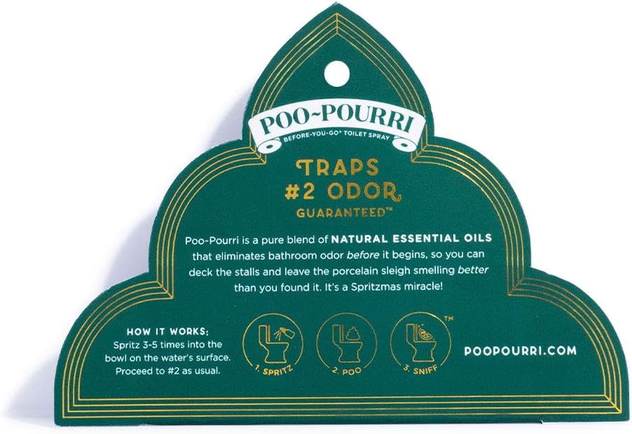 Poo-Pourri Before-You-Go Toilet Spray - Toilet Tidings Scent, Bathroom Odor Preventing Spray with Natural Essential Oils, 10 ml, Up to 20 Uses