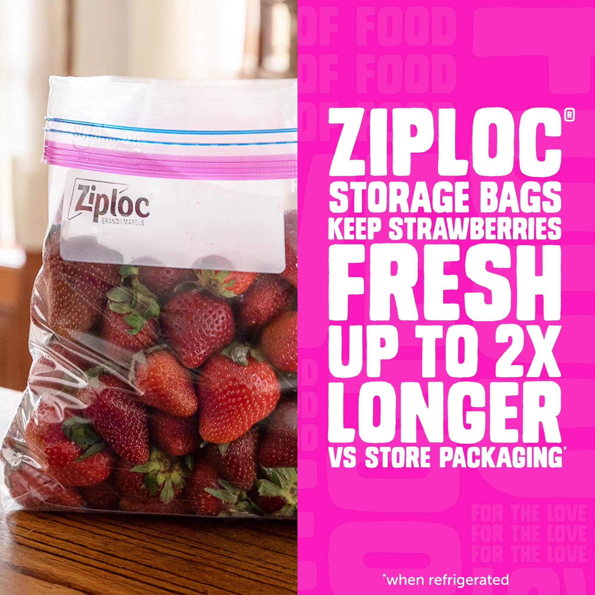 Ziploc Brand Food Storage Bags - School Supplies, with Grip 'n Seal Technology, Zipper, Quart, 50 Count - 4-Pack