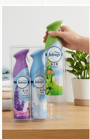Febreze Air Mist - Air Freshener, Odor Fighting Room Spray, Deodorizer for Home Bathroom Kitchen Office Apartment, Linen & Sky, Lavender, Original Gain Variety Pack, 8.1oz (Pack of 3)