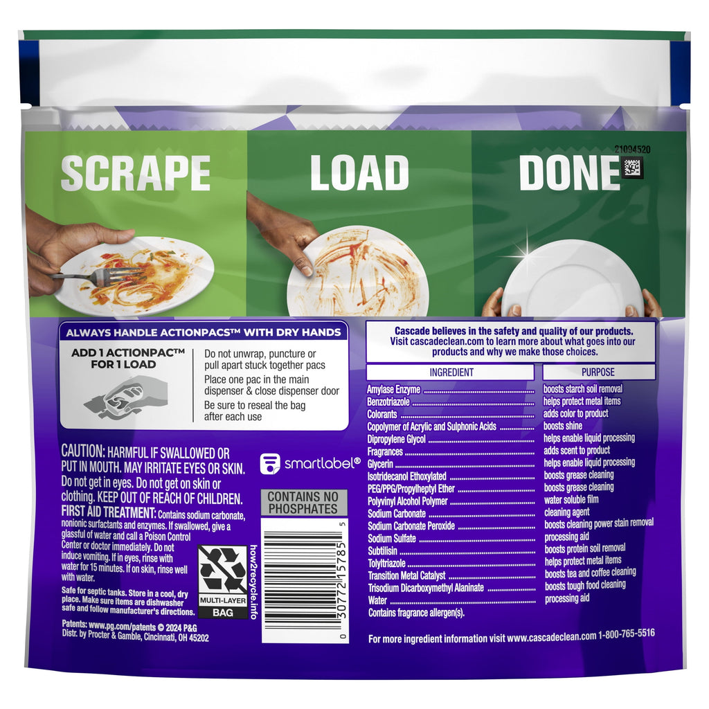 Cascade Platinum Plus Dishwasher Pods - Dishwasher Detergent, Dish Detergent Soap, Lemon, 9 Count