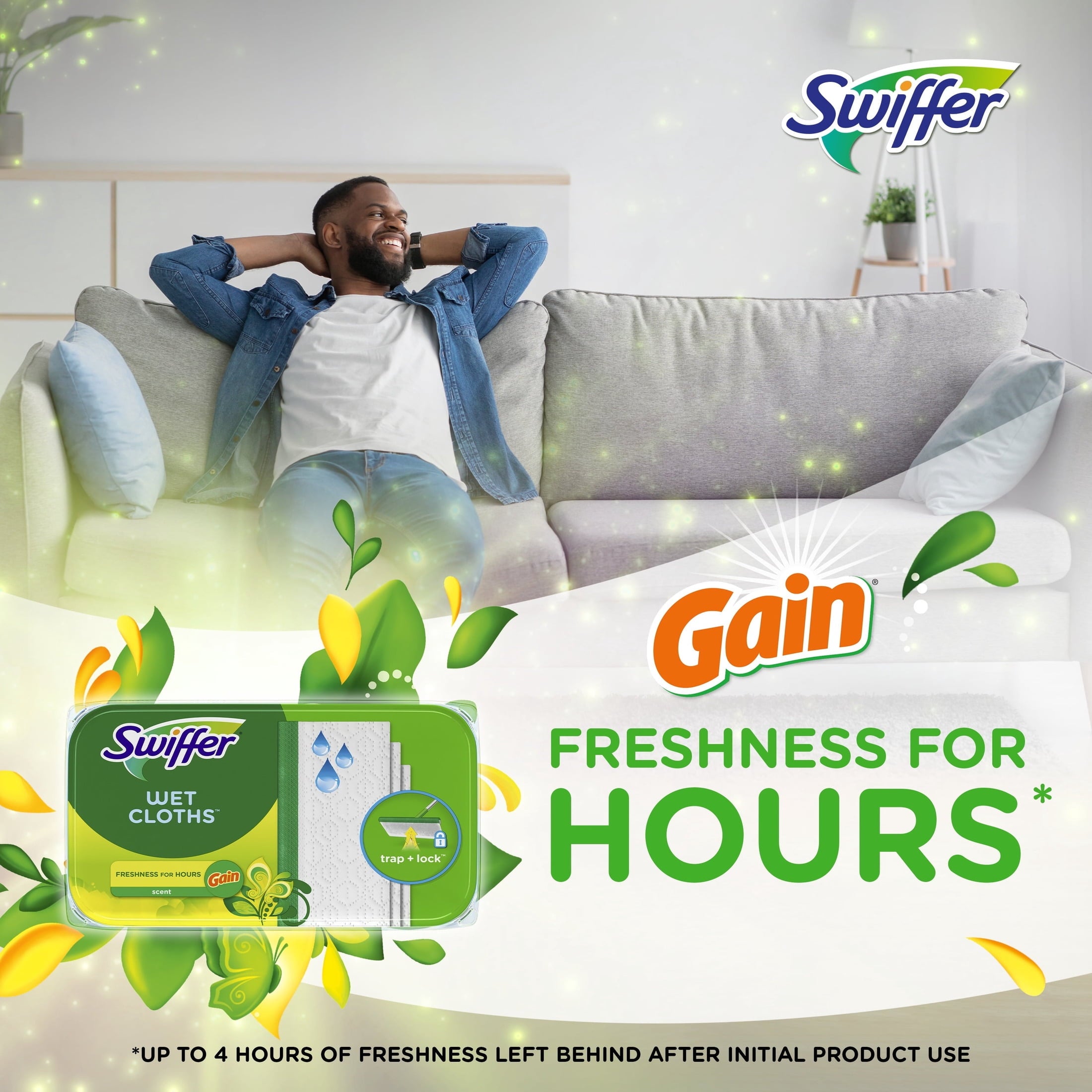 Swiffer Mop & Go Wet Refills - Gain, 24 Count - 2-Pack