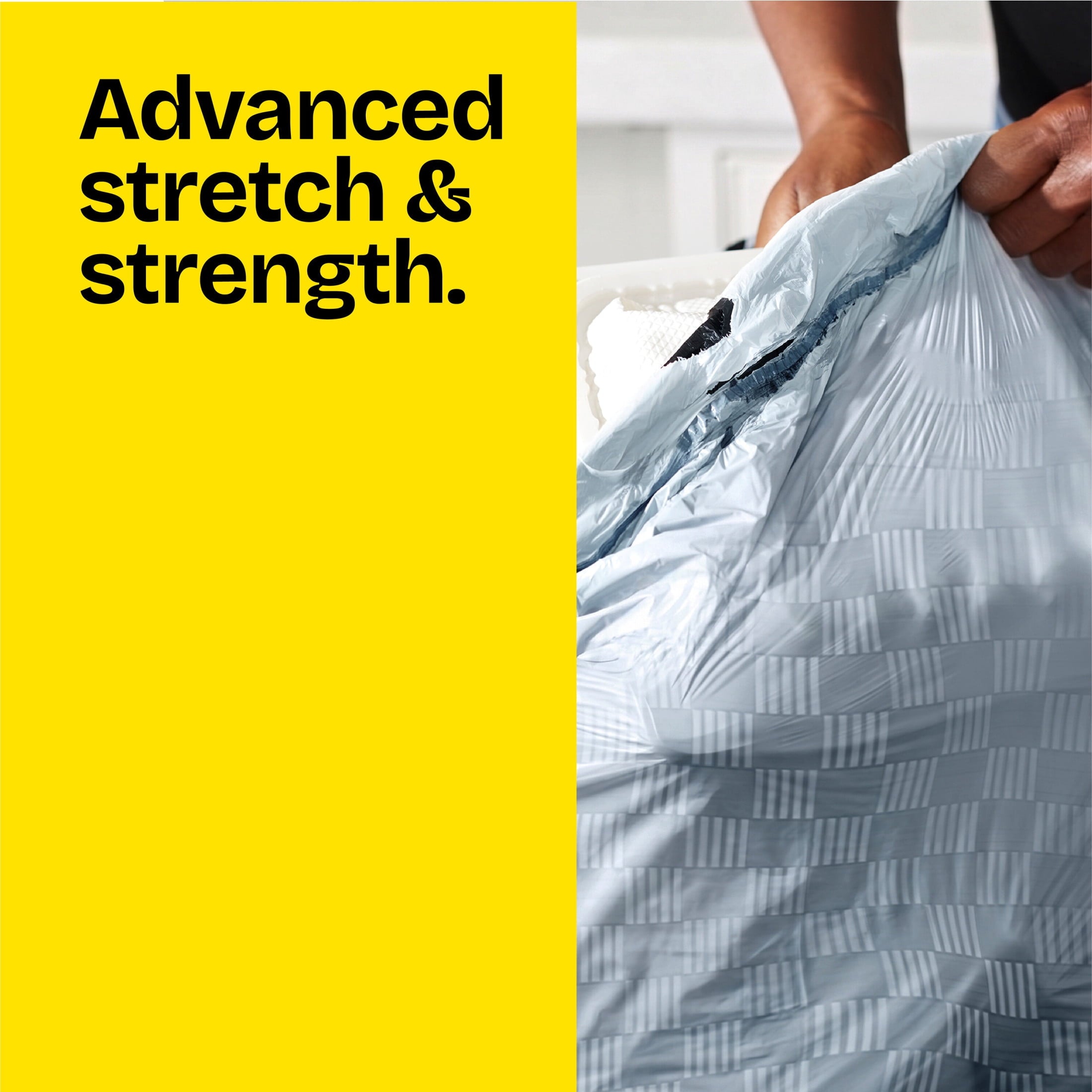 Glad ForceFlex Tall Kitchen Drawstring Trash Bags - 13 Gal, Gain Lavender, 40 Count - 3-Pack