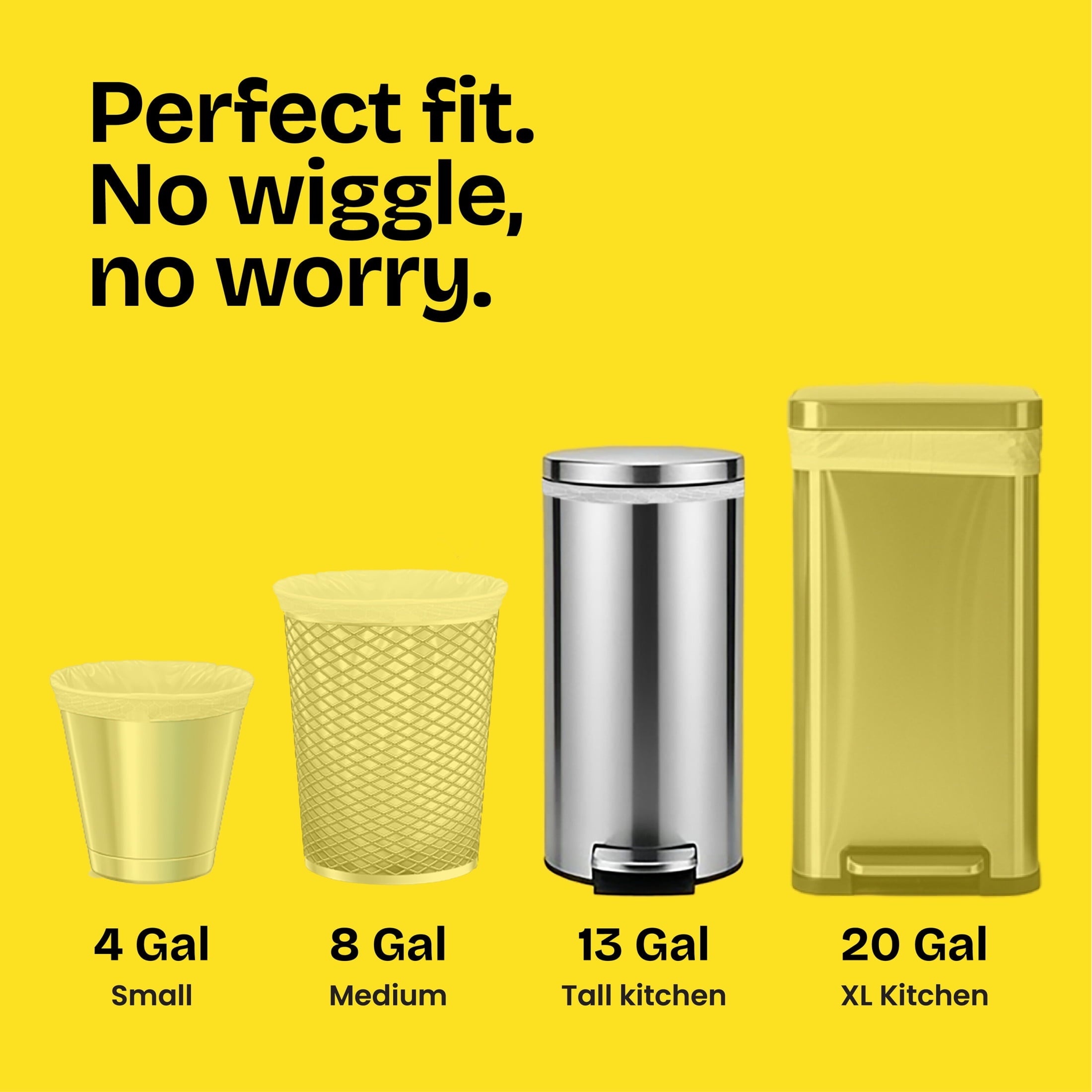 Glad ForceFlex Tall Kitchen Drawstring Trash Bags - 13 Gal, Gain Original with Febreze, 40 Count - 6-Pack