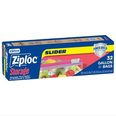 Ziploc Slider Gallon Food Storage Bags for Meal Prep - 32 Count
