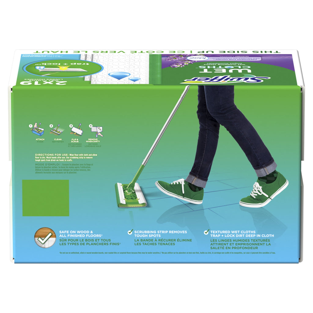Swiffer Mop & Go Wet Refills - Lavender, 2x19 Count