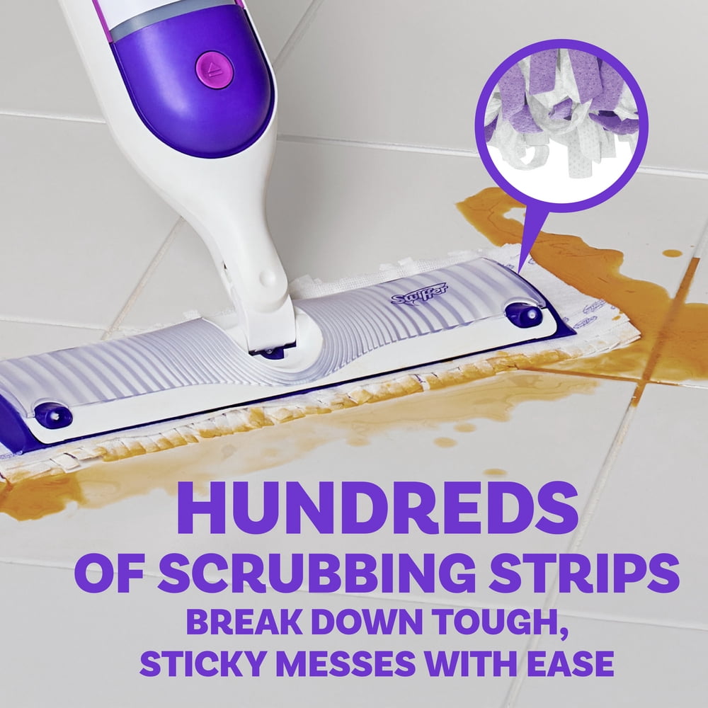 Swiffer Power Mop Floor Cleaner Bundle Includes 1 Spray Mop Device - 2 Lavender Scent Mopping Solutions 25.3 Fl Oz, 1 Fresh Scent Mopping Solution 25.3 Fl Oz & 7 Mop Pad Refills