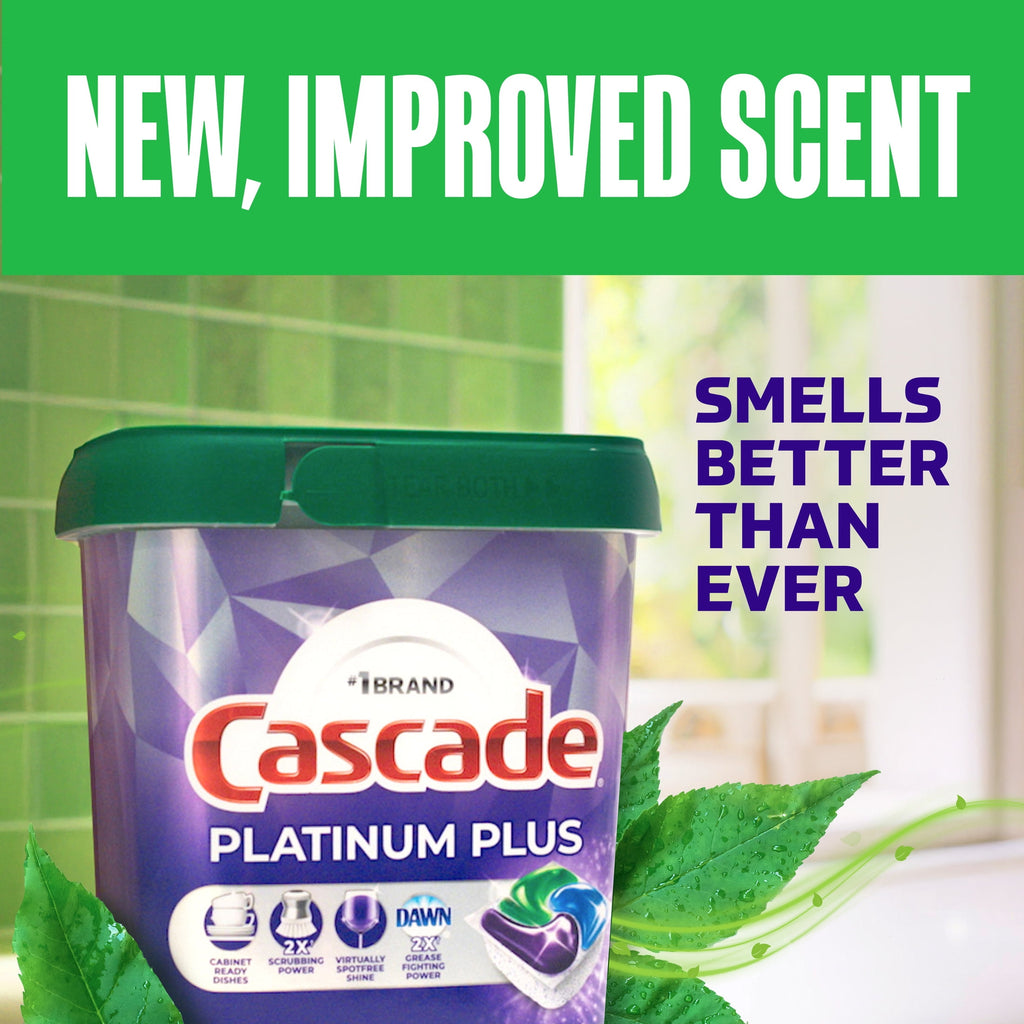 Cascade Platinum Plus Dishwasher Pods - Dishwasher Detergent, Dish Detergent Soap, Lemon, 9 Count