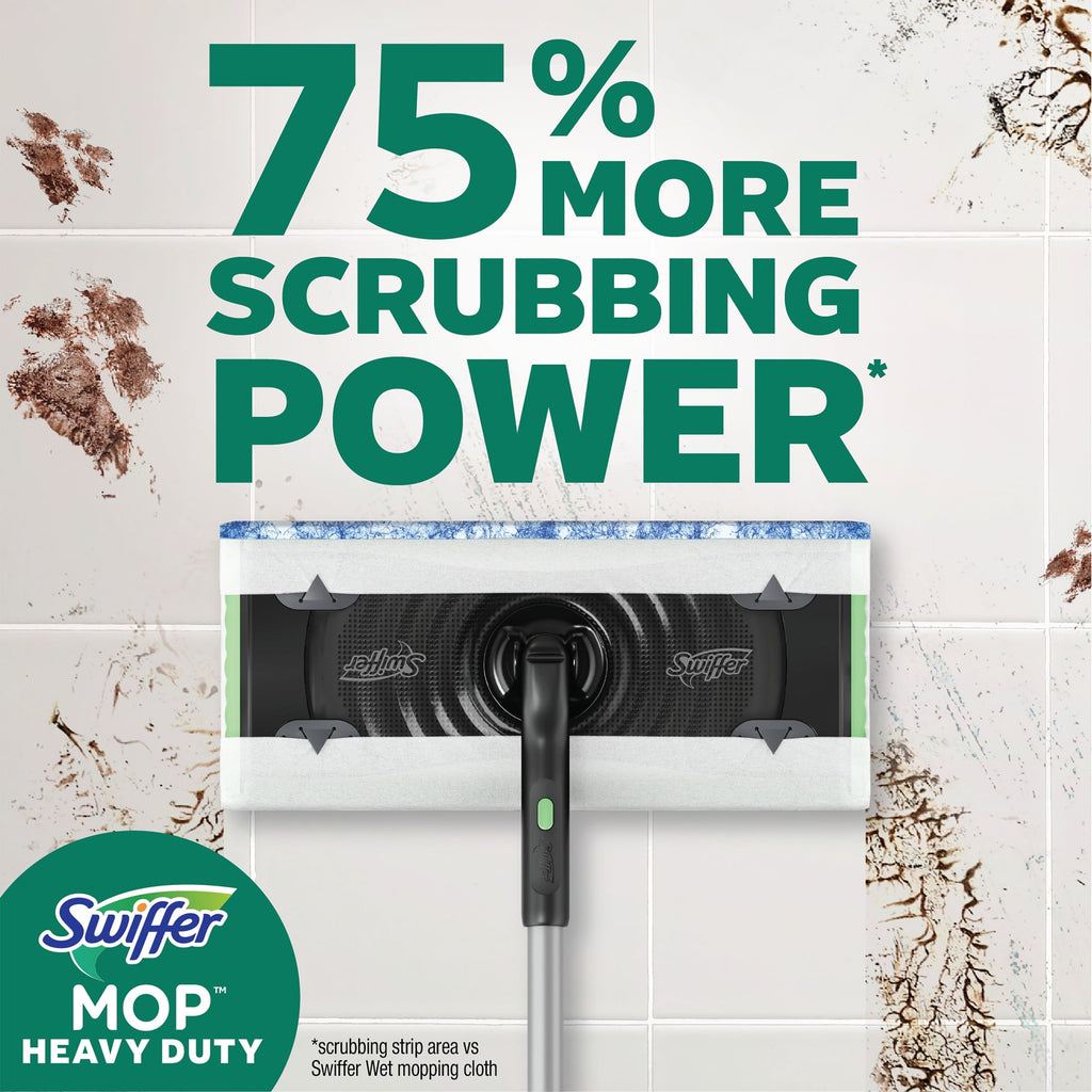 Swiffer Sweep and Mop Deluxe - 2-in-1 Floor Mopping and Sweeping Kit, 1 Device, 5 Sweep Refills, 6 Mop Refills