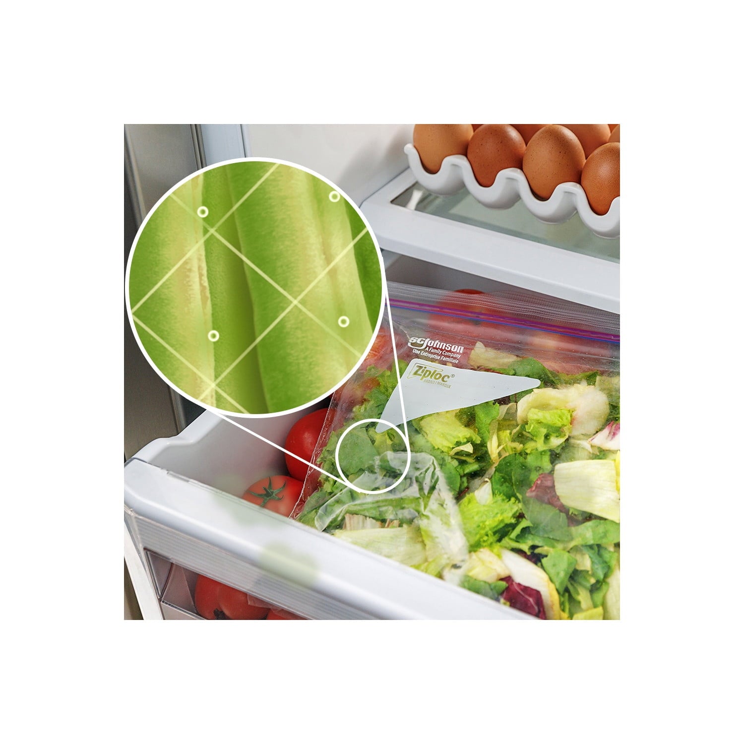 Ziploc® Brand Gallon Produce And Food Storage Bags - Breathable Bag, Moisture Control, 15 Count