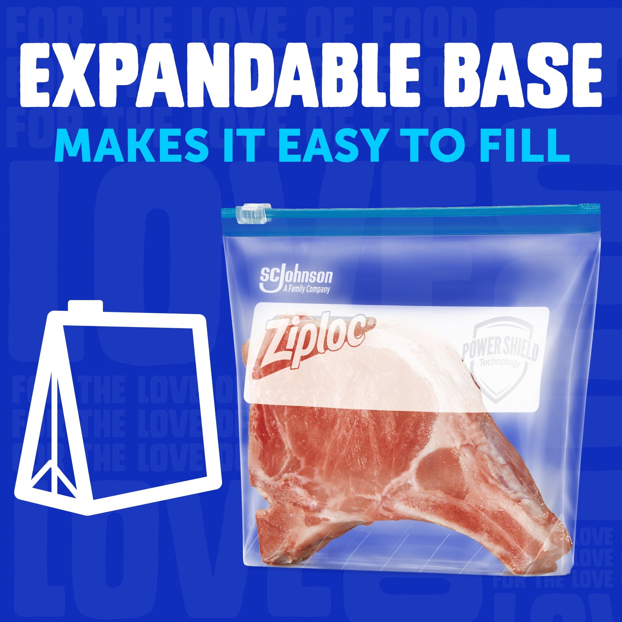 Ziploc® Brand Quart Freezer Slider Bags - Power Shield™ Technology for More Durability, 34 Count