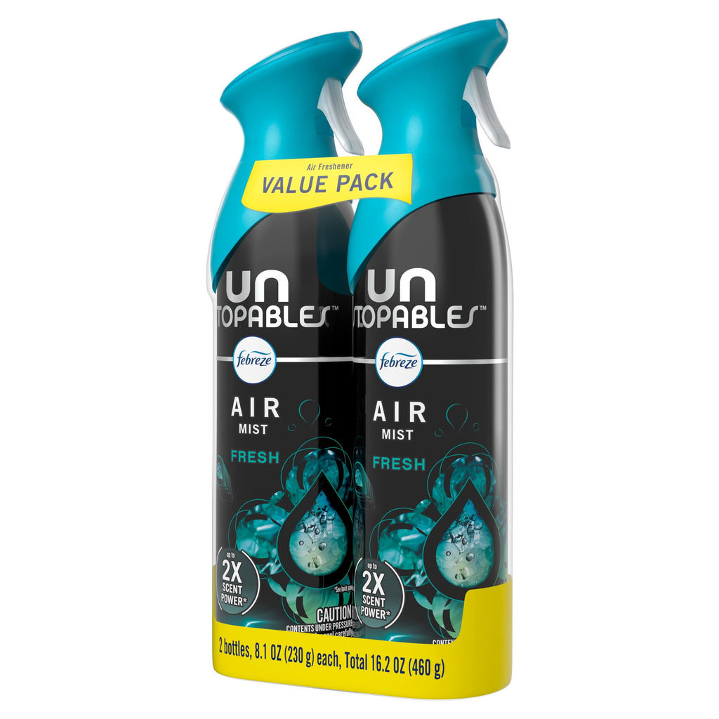 Febreze Air Mist Air Freshener Spray - Unstopables Fresh, 8.1oz, 2 Count