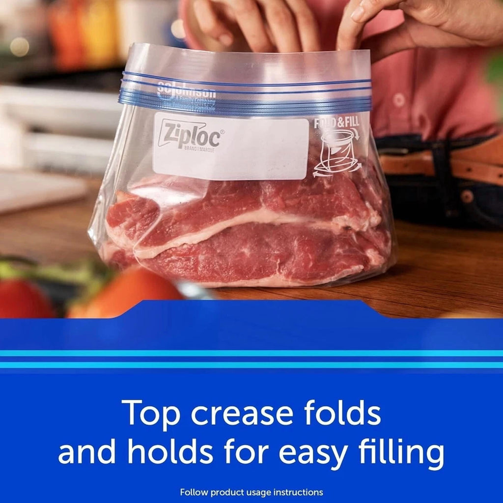 Ziploc Gallon Freezer Bags Food Storage Grip 'N Seal Zip Lock Bags 28 Count