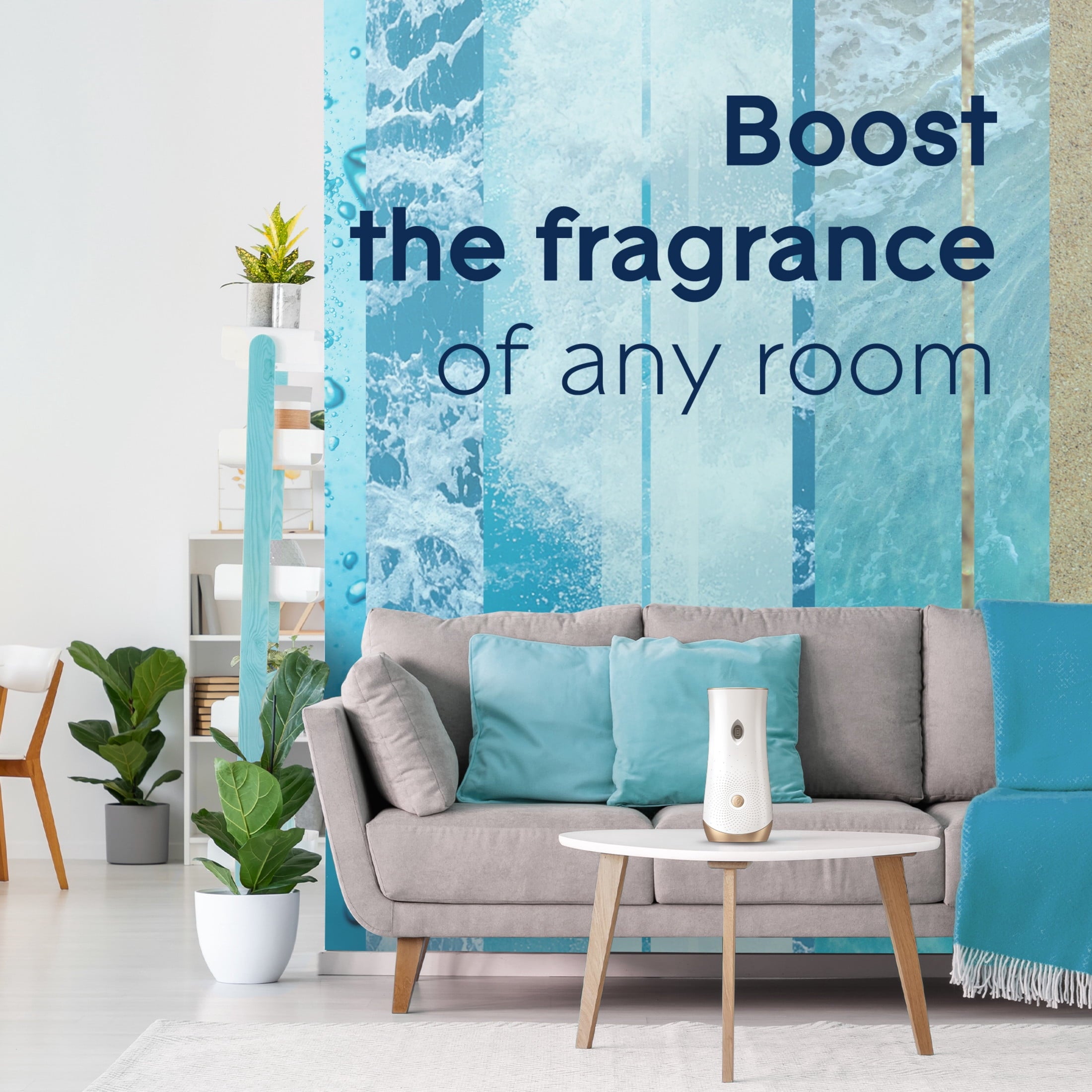 Glade Automatic Spray Refills - Air Freshener, Mothers Day Gifts, Infused with Essential Oils, Aqua Waves, 6.2 oz, 2 Count
