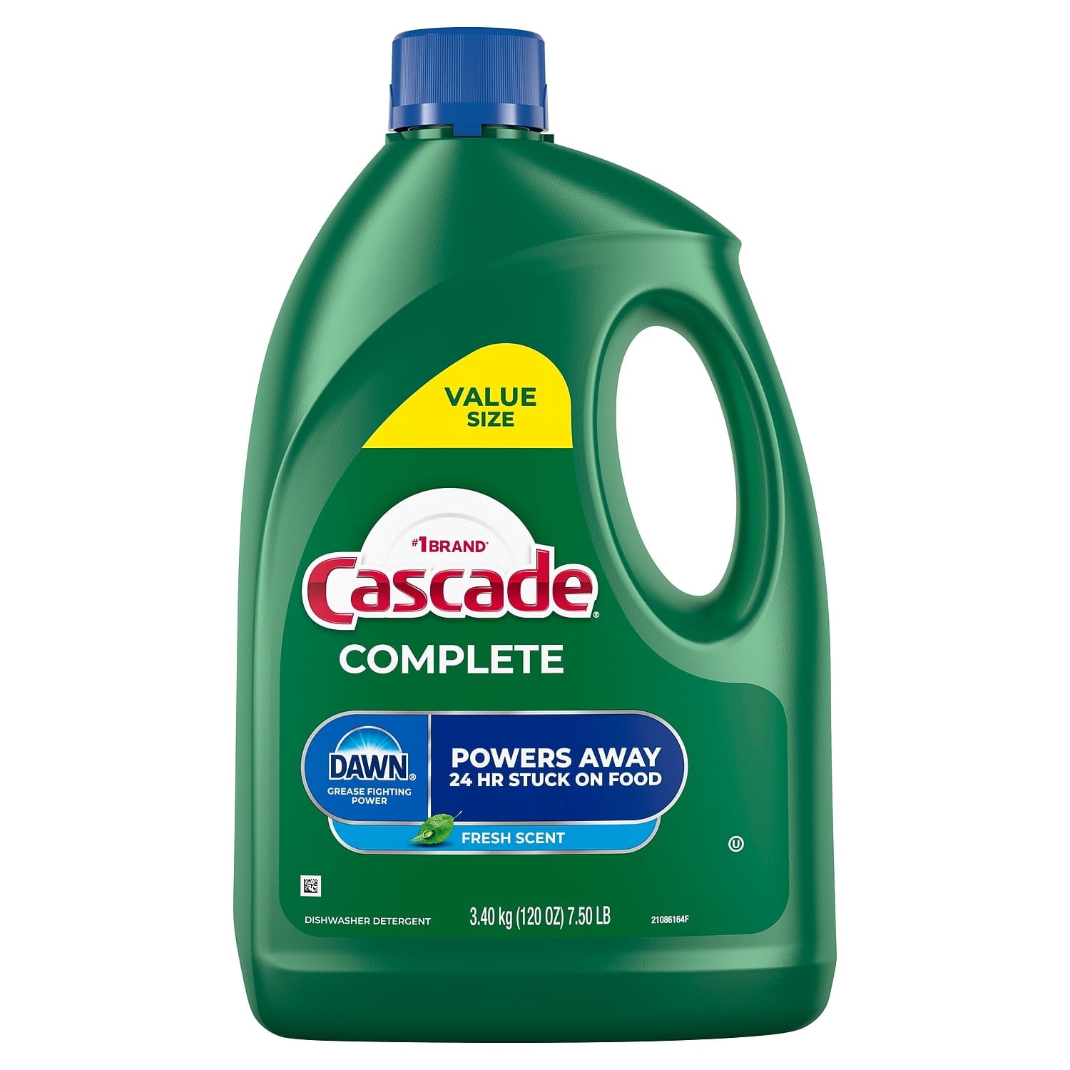 Cascade Complete Dishwashing Detergent Gel Fresh Scent 120 oz. 4/Carton (53987)