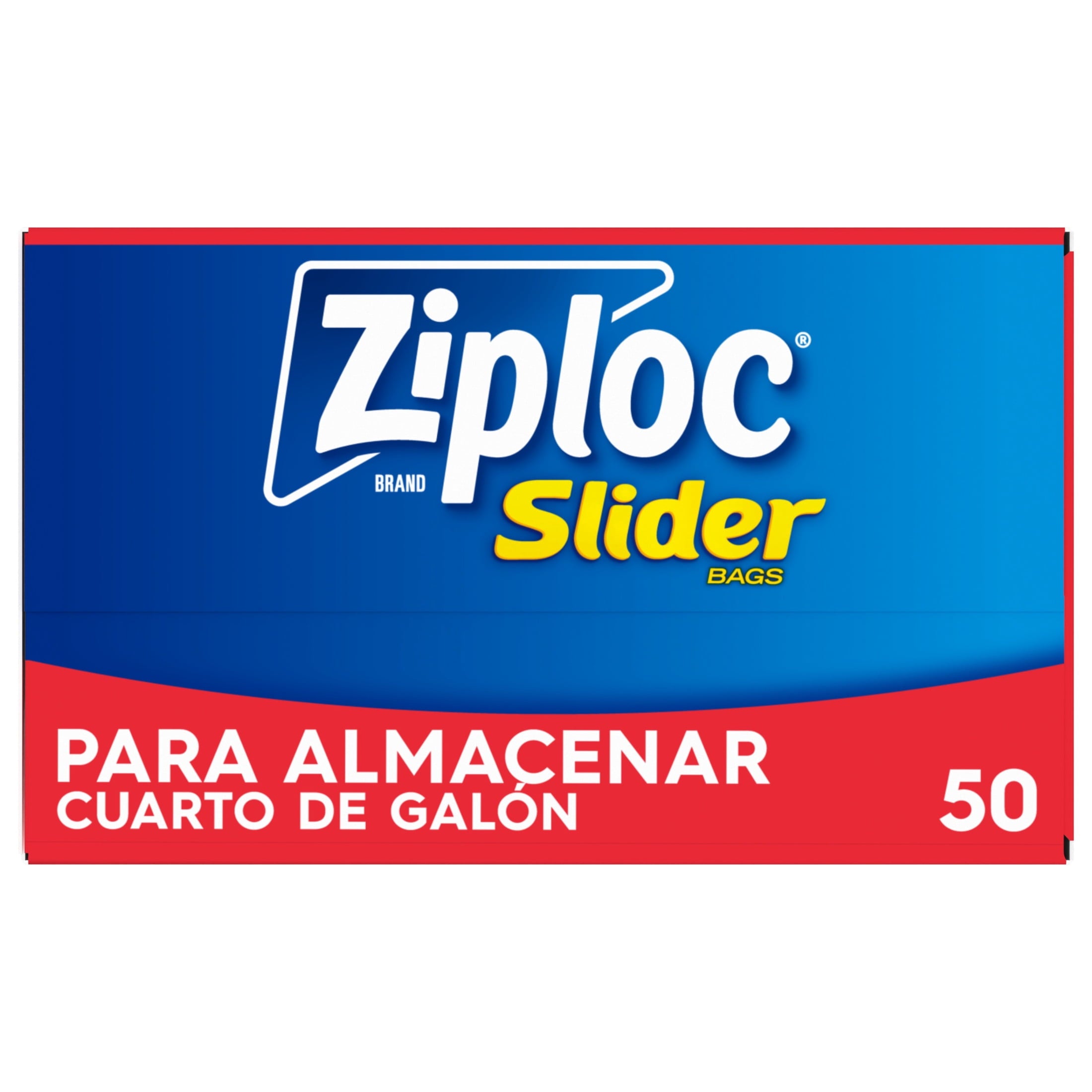 Ziploc Brand Slider Quart Food Storage Bags - School Supplies, with Power Shield Technology, Zipper, 50 Count - 3-Pack