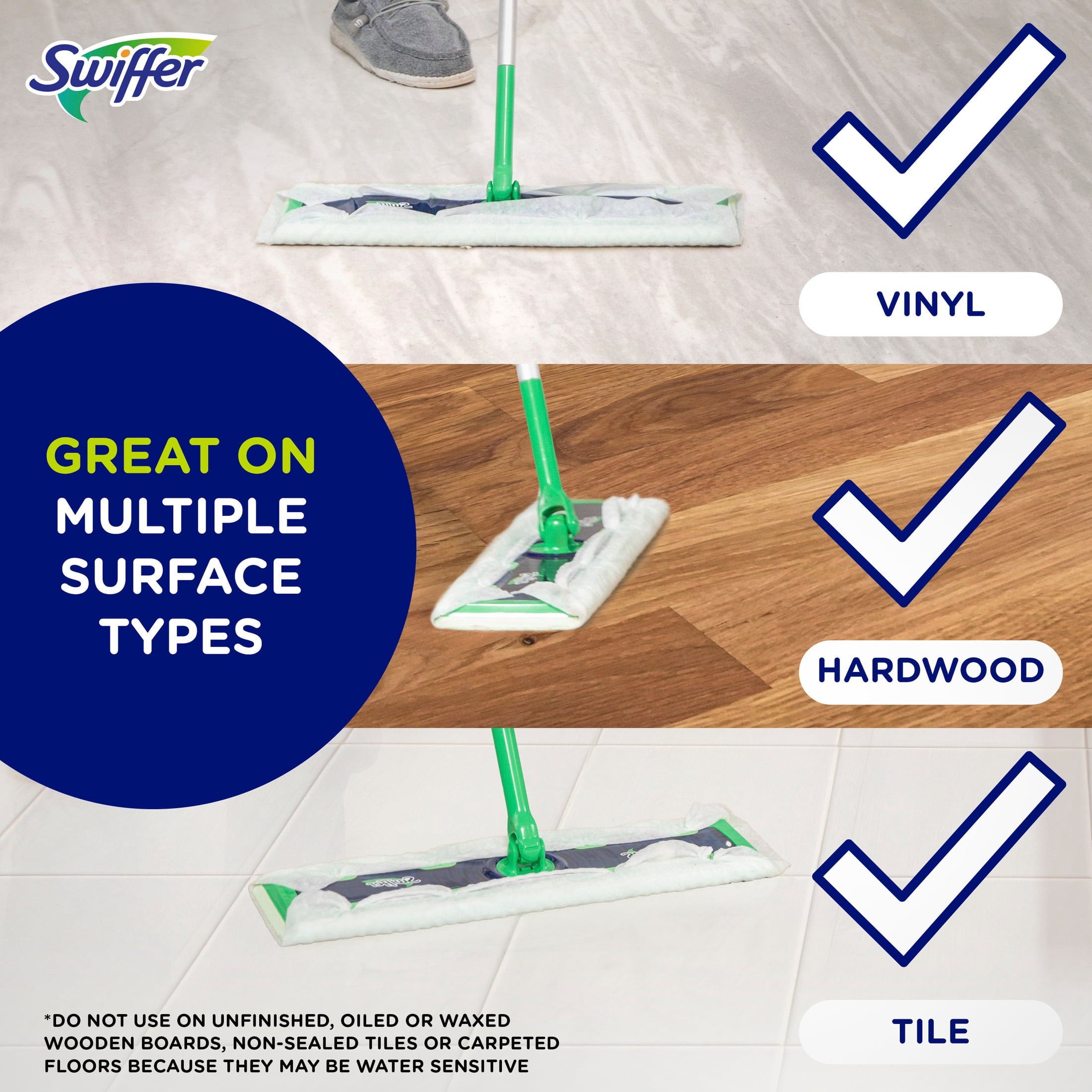 Swiffer Sweeper XL Kit with Dry & Wet Refills - Unscented, 1 Handle + 8 XL Dry pads & 2 XL Wet Pads