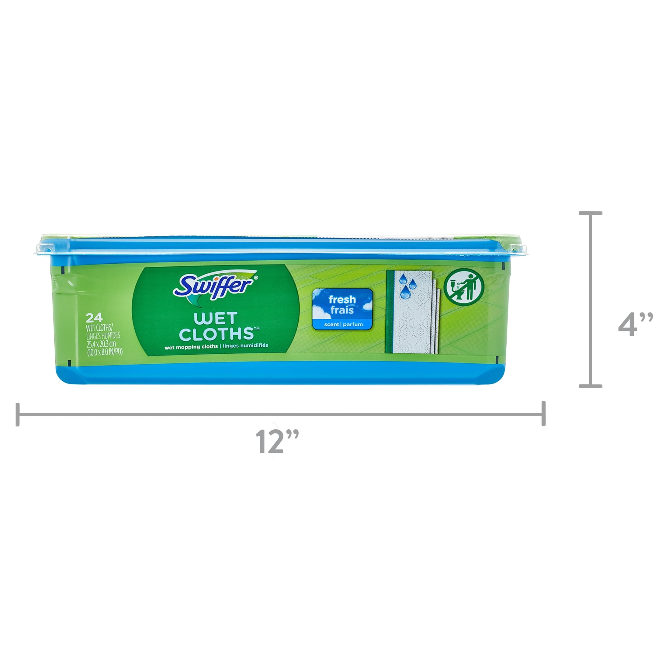 Swiffer Mop & Go Wet Refills - Fresh, 24 Count - 2-Pack