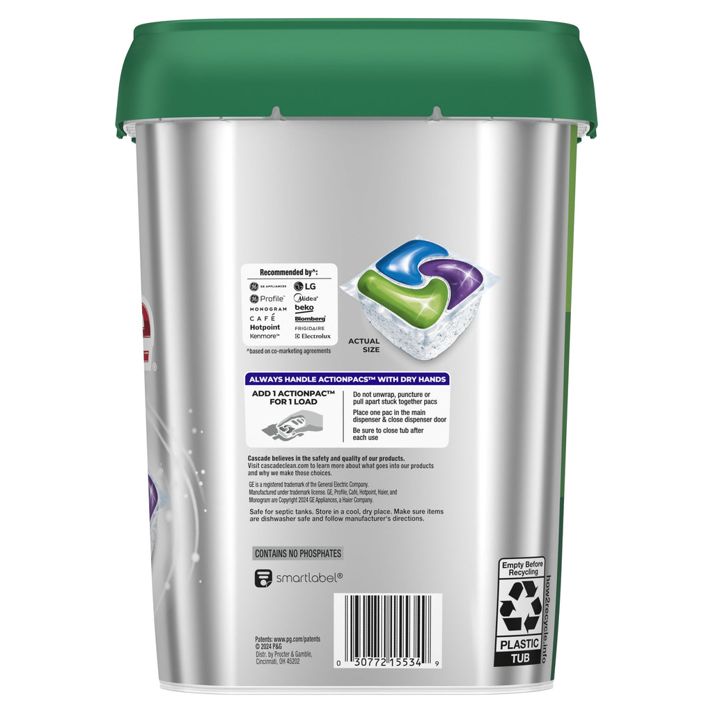 Cascade Platinum Dishwasher Pods - Dishwasher Detergent Soap Tabs, Fresh, 59 Count